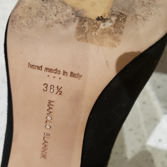 100% Authentic Manolo Blahnik Suede Mesh Booties - Picture 9 of 14